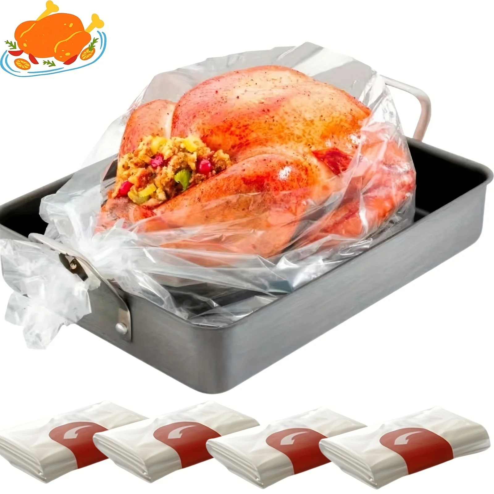 30/50 pcs/set high temperature resistant oven bags roasted chicken bags PET baking bags cooking tools bolsahorno 250*380mm