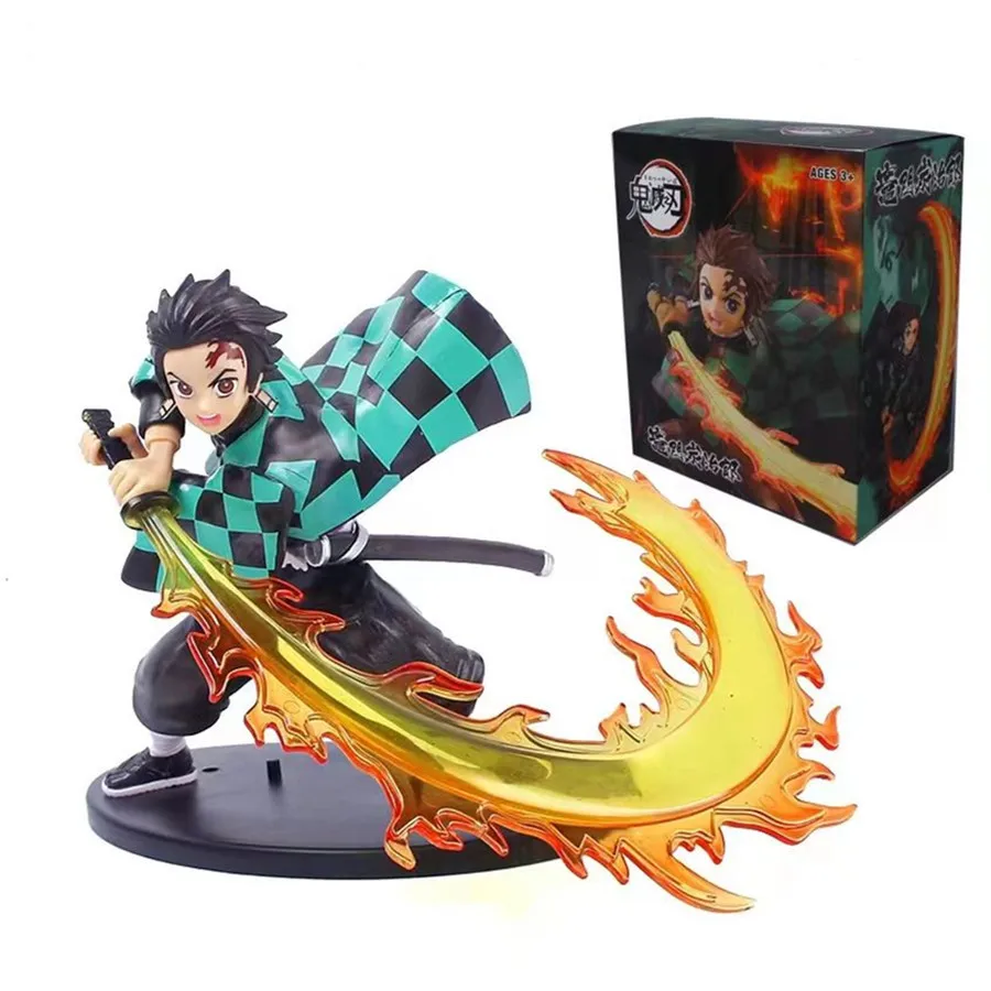 Figura de Ghost Slayer Fighting My Wife Shanyi Pillar Of Flame Vulcan Tanjiro Anime periferals, funda de adorno, decoración, modelo de juguete