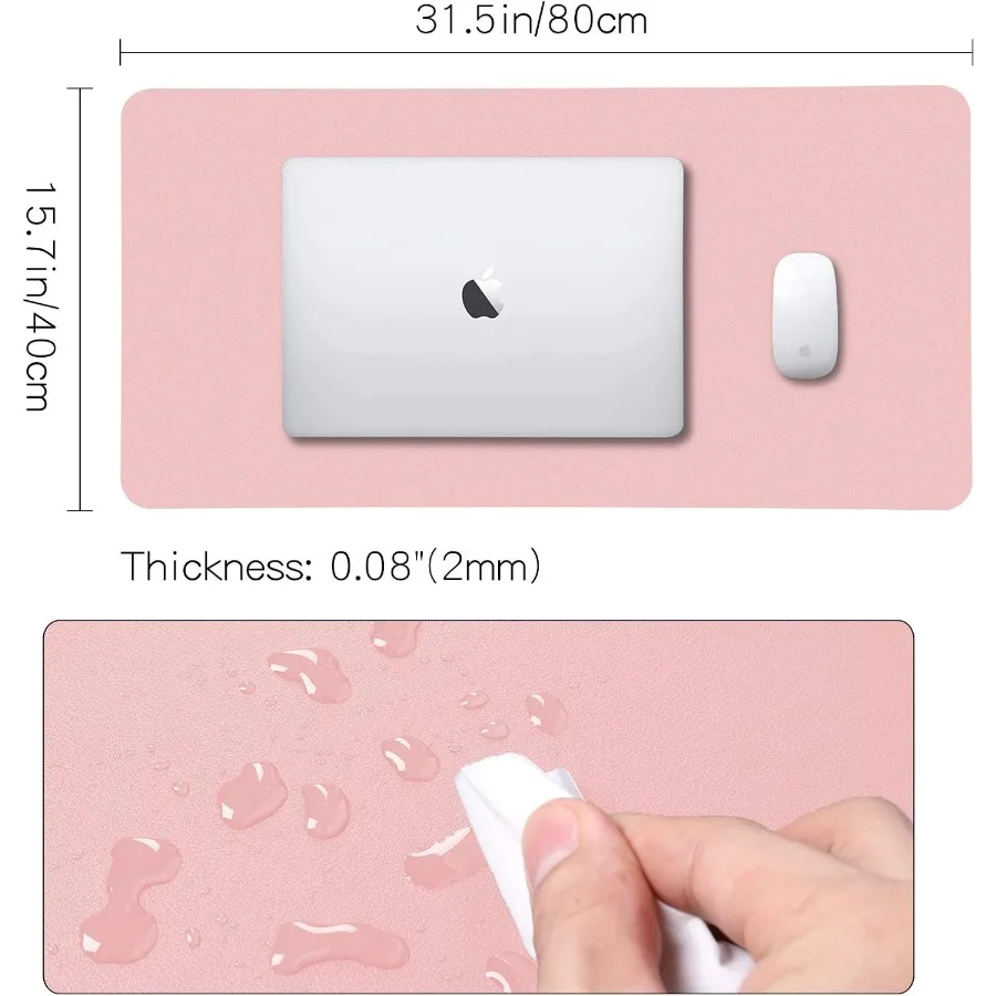 الفلين والجلد وسادة مكتب تورال مكتب عمل حصيرة على الوجهين استخدام حواف مخيطة مقاوم للماء كبيرة تمديد ماوس الوسادة مكتب الملحقات #6