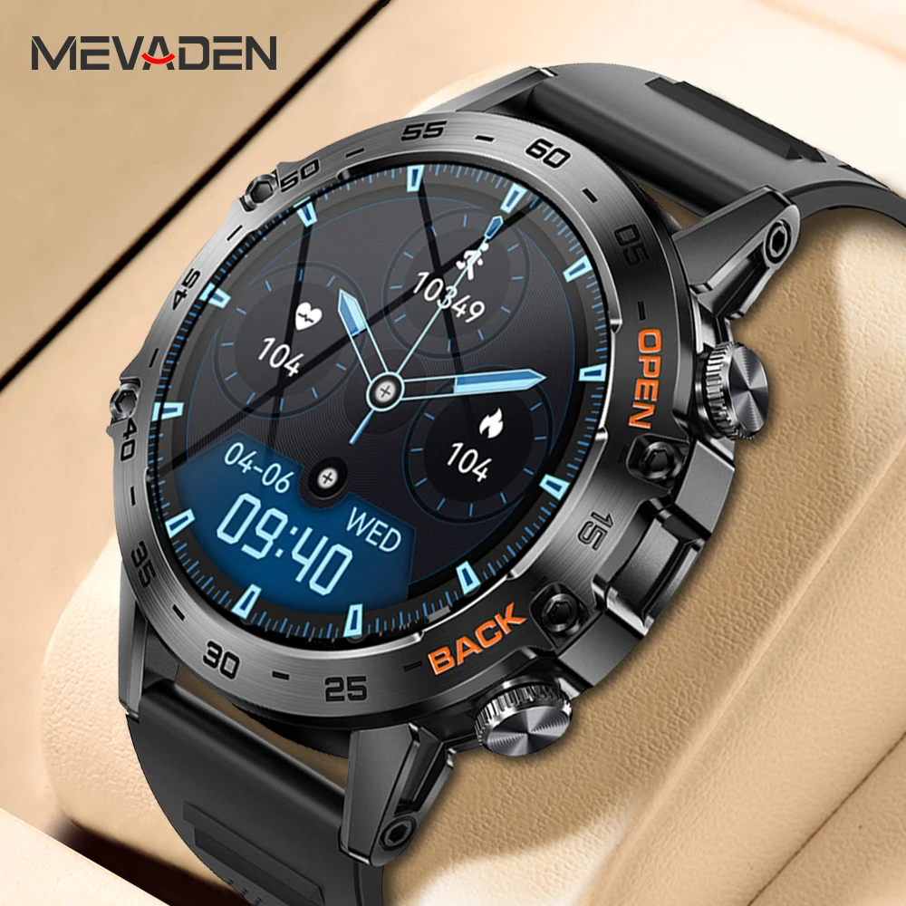 MEVADEN Steel 1.39 Bluetooth Call Smart Watch Men Sports Fitness Tracker Watches IP67 Waterproof Smartwatch for Android IOS MD52