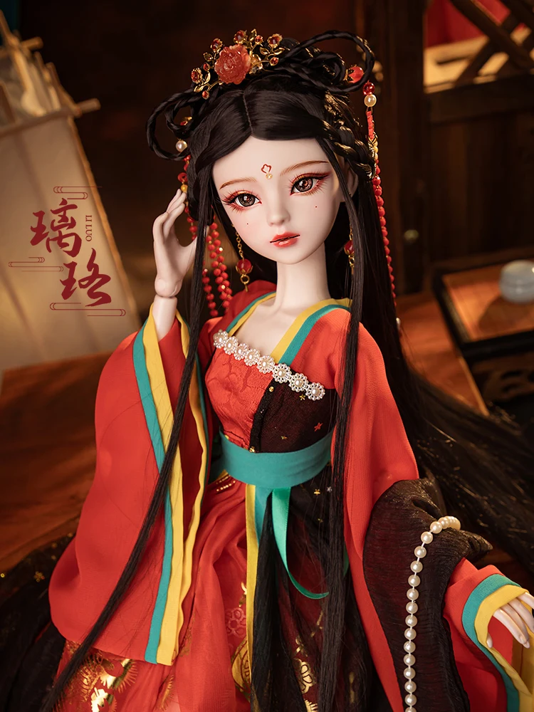 

New Ancient Chinese Bjd 1/3 Dolls 60cm High-end Handmade Hanfu Fairy Gril Ball Jointed Doll Full Set Collection Toys for Girls