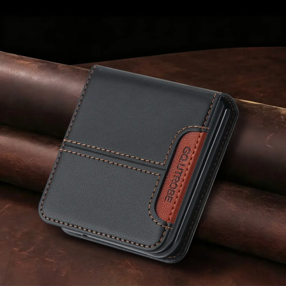 Z Flip 8 5G 2026 Luxury Case RFID Leather Book Coque for Samsung Galaxy Z Flip 8 Case Folding Funda Z Flip8 7 6 5 4 3 Cover Etui