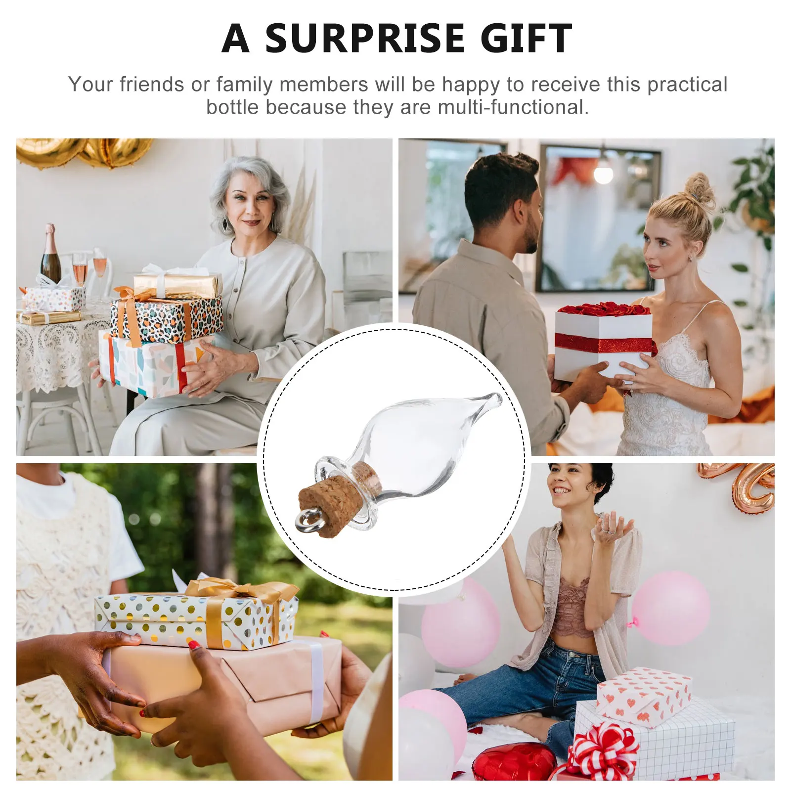 

30Pcs Exquisite Glass Wish Bottles DIY Decorative Jars with Corks for Living Room Study Bedroom Craft Projects