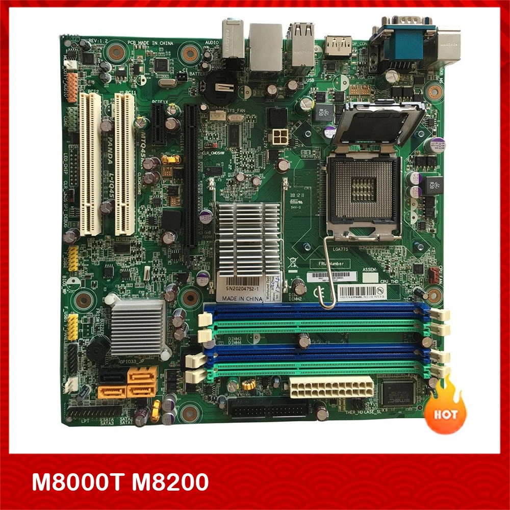 100% Working Desktop Motherboard M8000T M8200 L-IQ45 MTQ45MK 89Y9303 Double PCI Q45  Fully Tested, Good Quality