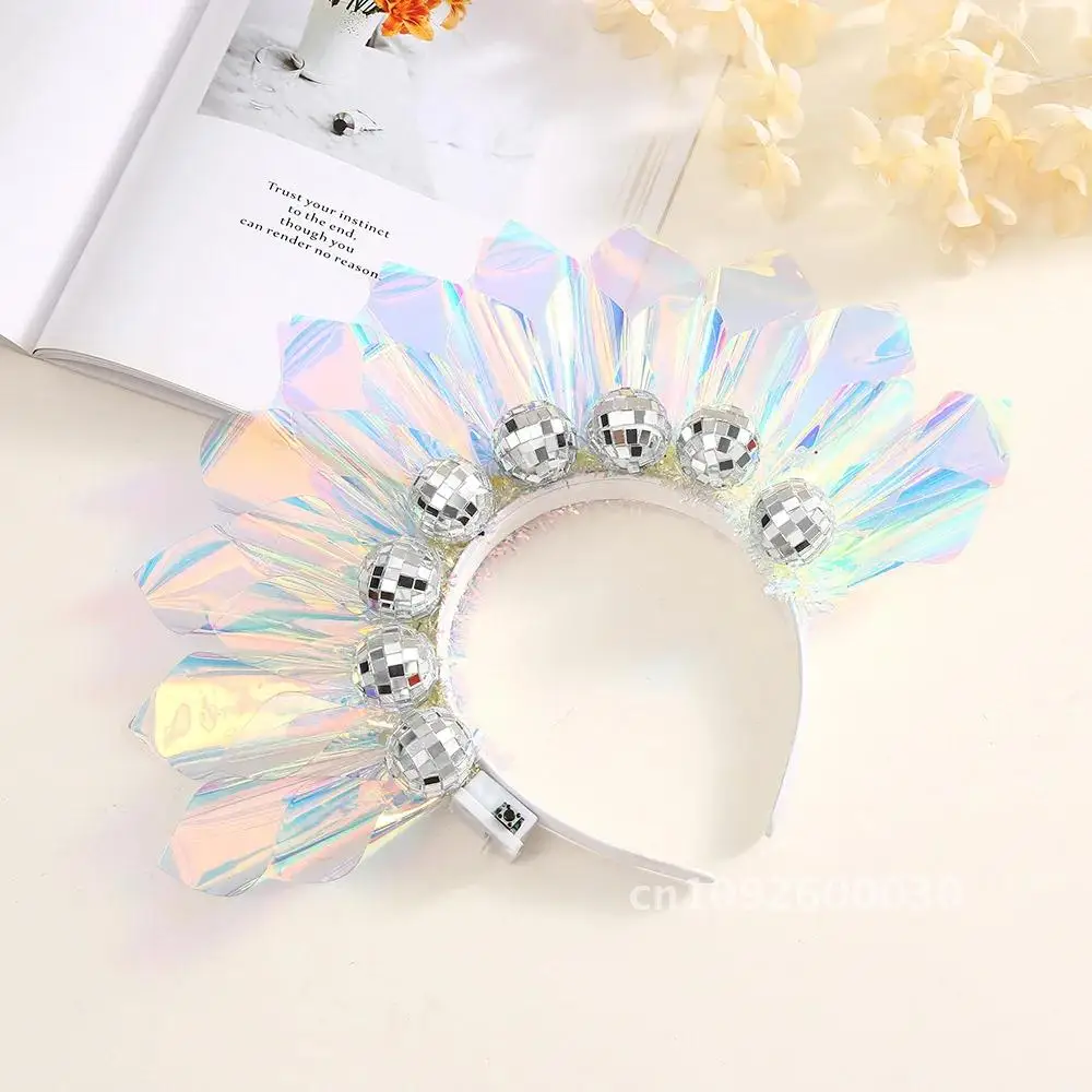 

LED Glow Goddess Ball Laser Headband Disco of Liberty Light Up Nightclub for Crown Women Halloween Tiara Girl Party Headbands