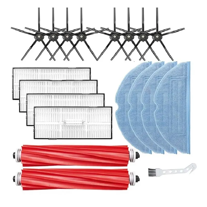 BHBD-For Roborock S7 Maxv Plus T7S T7 Plus T7S Plus Robot Vacuum Kit Brush Filter Mop Cloth