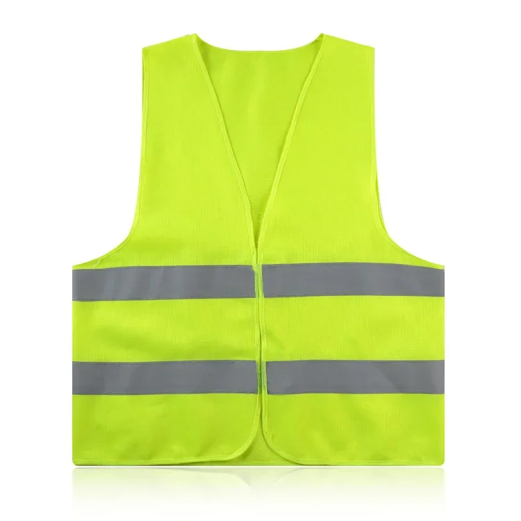 High Visibility Yellow Vest Reflective Safety Workwear for Night Running Cycling Man Night Warning Working Clothes Fluorescent