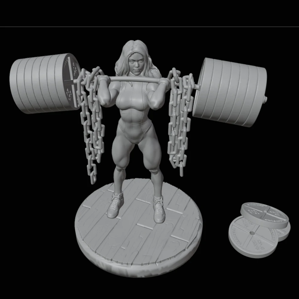 3d Printing Model Kit Proportion GK SFW Weightlifting Fitness Belle Resin Model Kit DIY Statue Unpainted Kit Toy