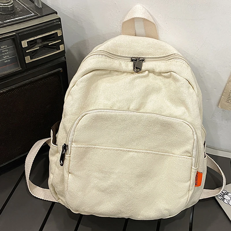 маленький рюкзак Canvas Women Small Backpack Vintage Feminina School Mini Backpack Women  Bagpack Female Solid Girl mochilas