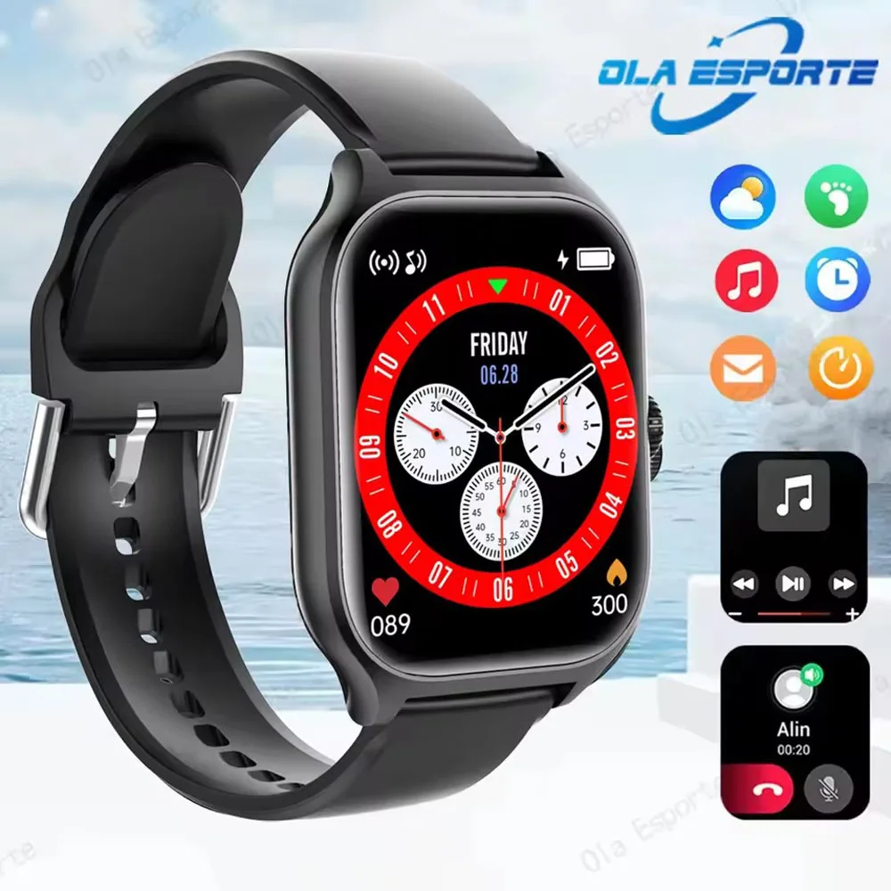 

2025 New Sport Smart Watch Men 2.01-inch SmartWatch Bluetooth call Heart rate Monitoring Blood oxygen IP68 Waterproof Smartwatch