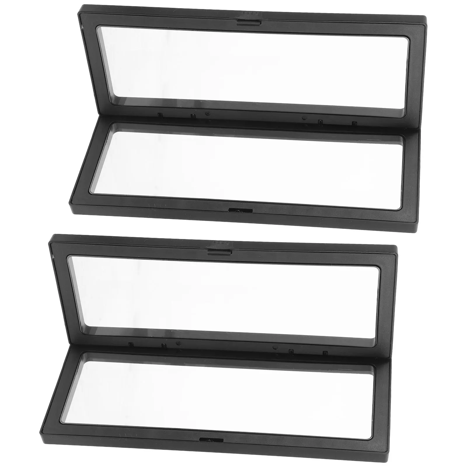 2Sets Ring Display Box Antirust Jewelry Storage Elegant Frame Eye-Catching Interior Decor Ring Display Stand Jewelry Holder