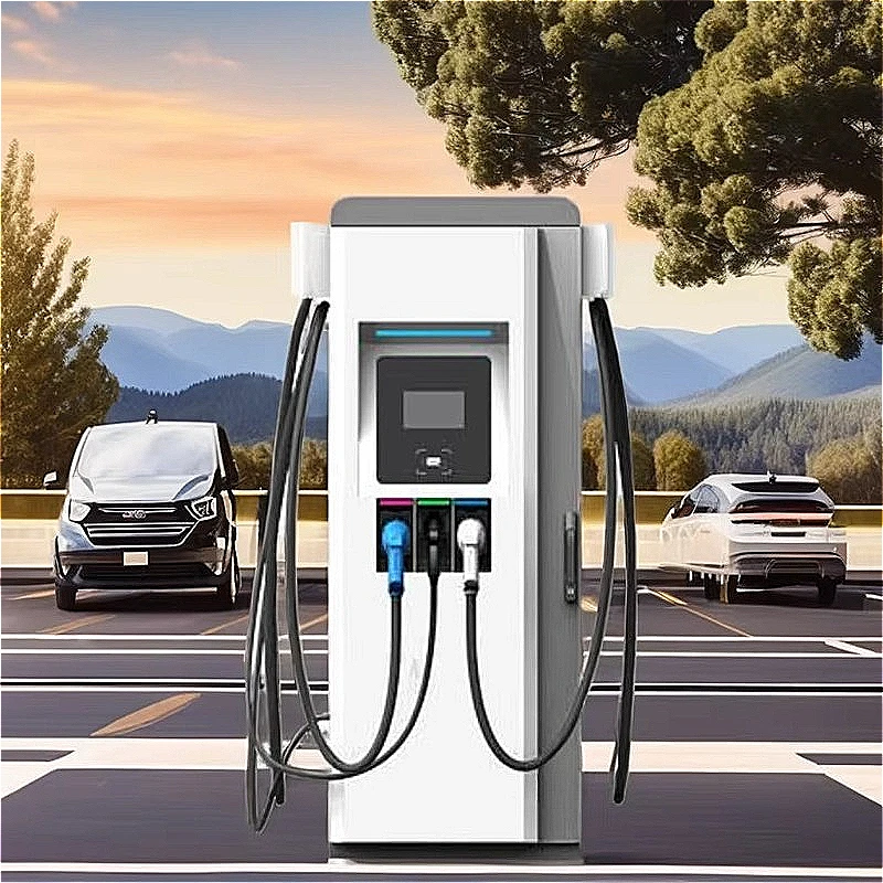 Ev Public Charger Dc Ev Charging Station 60kw Level 2 Ev Charger CCS2 GBT Standard Outdoor Parking Lot Smart Charging Customized