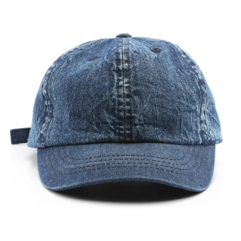 1pc fashion short eave solid color denim light plate outdoor sports travel sun protection baseball cap