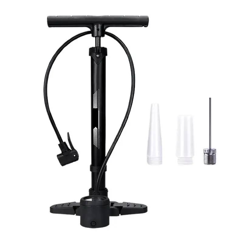 Bike Tire Pump With Pressure Gauge 230PSI Air Pump For Bike Handheld Air Pump Accessories With 2 Valves Portable Bike Tire