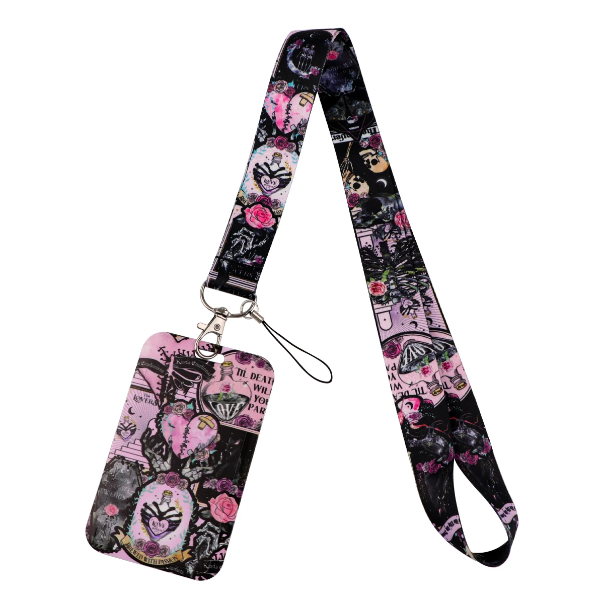 

Gothic Cartoon Neck Strap Student Lanyard for Key ID Card Charm Strap USB Badge Holder DIY Hang Rope Phone Accessories Gifts