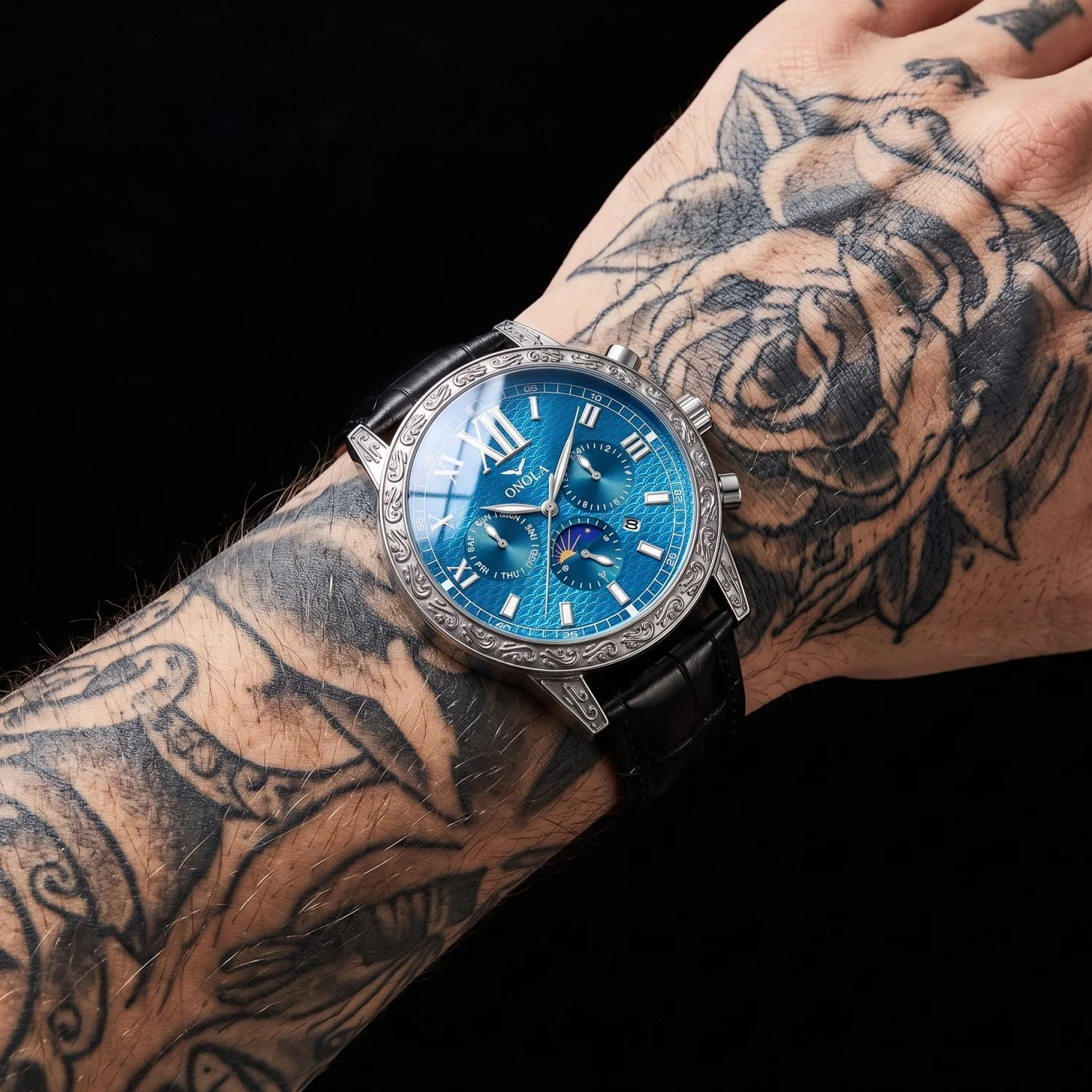 Montre mécanique ronde pour ho - Luxury Watch Engraving avis et prix