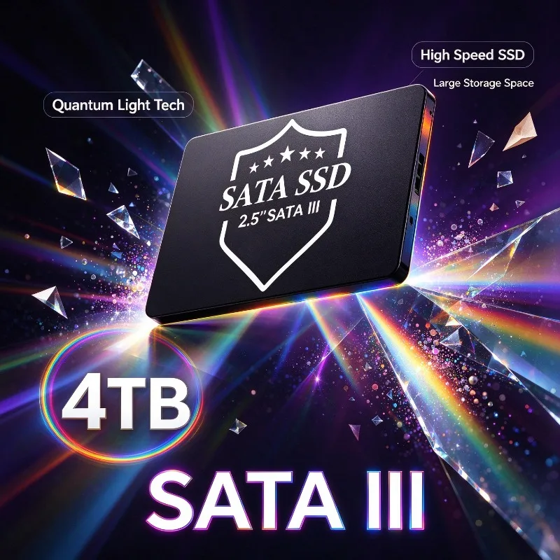 2.5 Inch SATA III Internal SSD 500GB 1TB 2TB 4TB Fast Read Write Solid State Disk for Laptop Desktop Microcomputer Storage