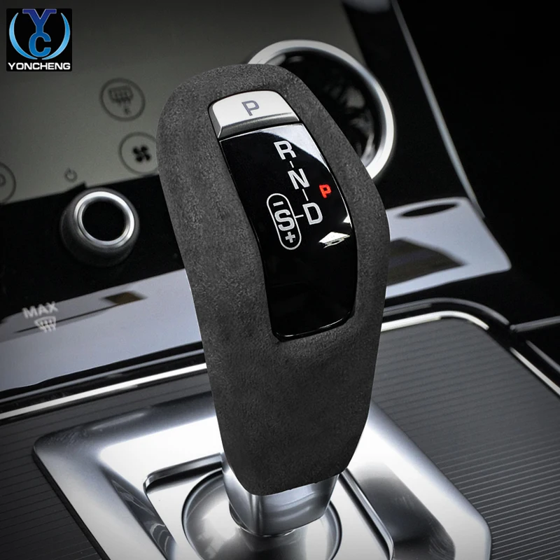 Suede Car Gear Shift Knob Sticker Cover Case for Range Rover Sport 2014 2015 2016 2017 2018 2019 2020 2021 2022