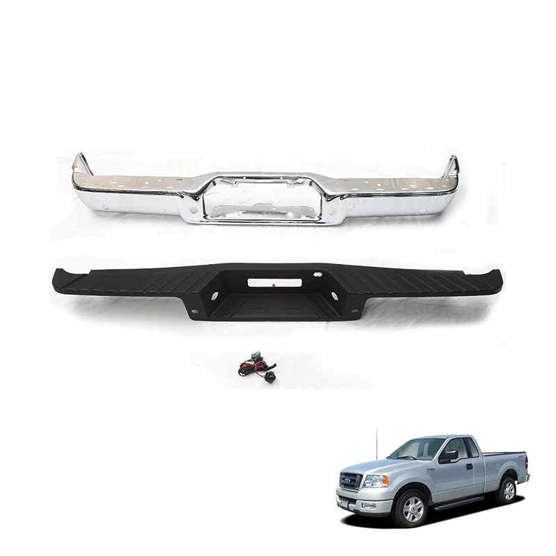 

2023 Custom American Truck Top Selling Chrom Color Iron And Plastic 4x4 Rear Bumper For Ford F150 2004-2006
