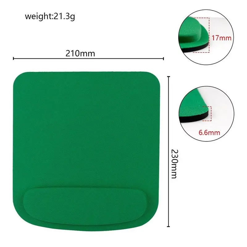 EVA Foam Wrist Rest Mouse Pad 6 Shapes 6 Colors Office Gaming Non-Slip Desk Mat Lightweight