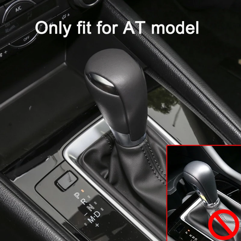 ABS Carbon Fiber Style Gear Head Shift Knob Cover Trim for Mazda 3 Axela 6 Atenza CX-5 CX5 CX-4 CX4 AT Accessories 2014-2021