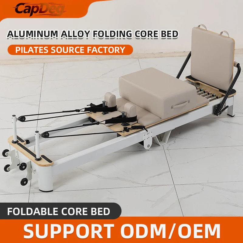 Aluminum Alloy Foldable Pilates Reformer High Stability Commercial Pilates Core Bed Full Body Workout Machine