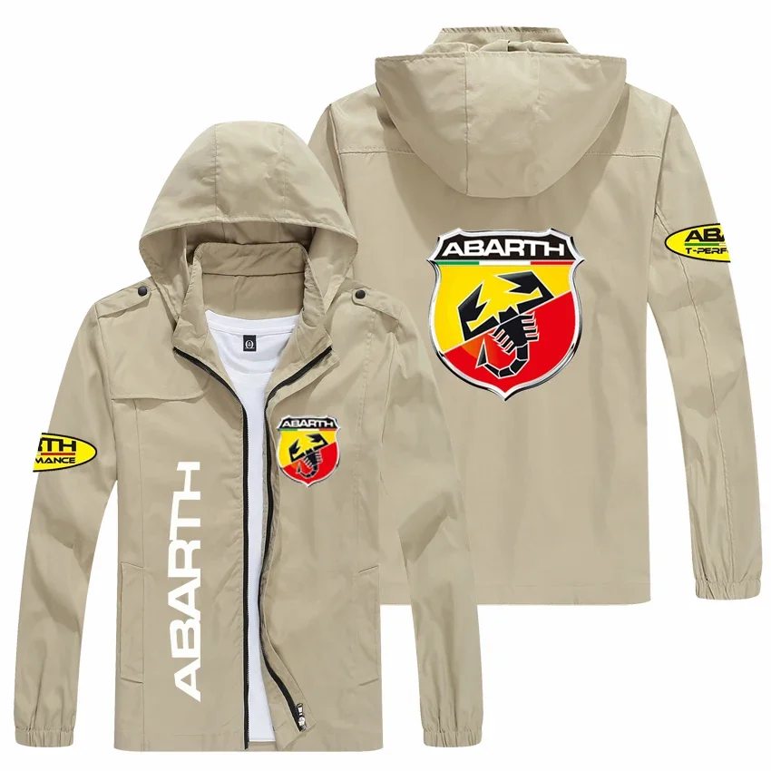 2023 NEW Spring and autumn men's ABARTH logo Hooded Jacket popular print casual fashion loose rider jacket men's street Basebal