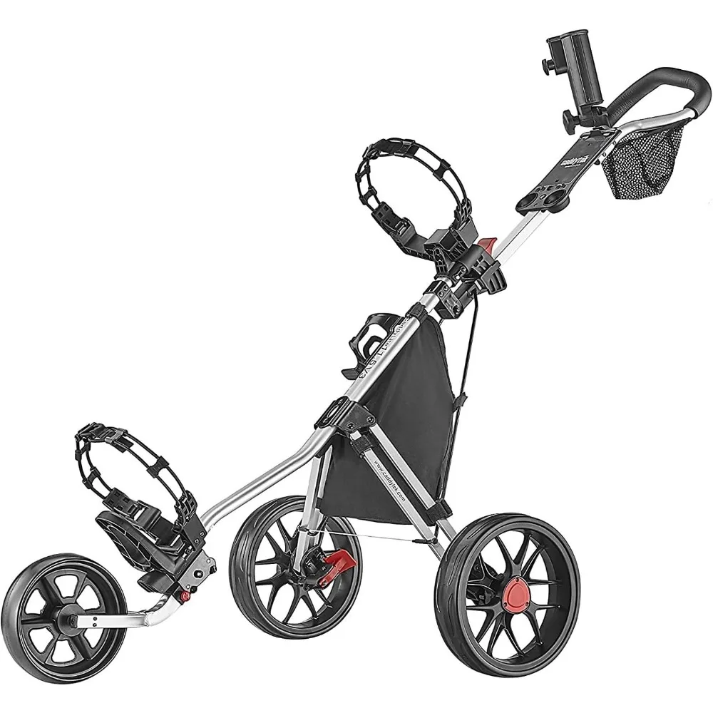 CaddyLite 11.5 V3 3 Wheel Golf Push Cart - SuperLite Deluxe, Lightweight, Easy To Fold Caddy Cart Pushcart