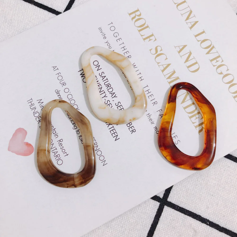 6pcs Irregular Drop White Leopard Tortoise Restoring Ancient for DIY Necklace Keychain Accessory for Jewelry Making Findings