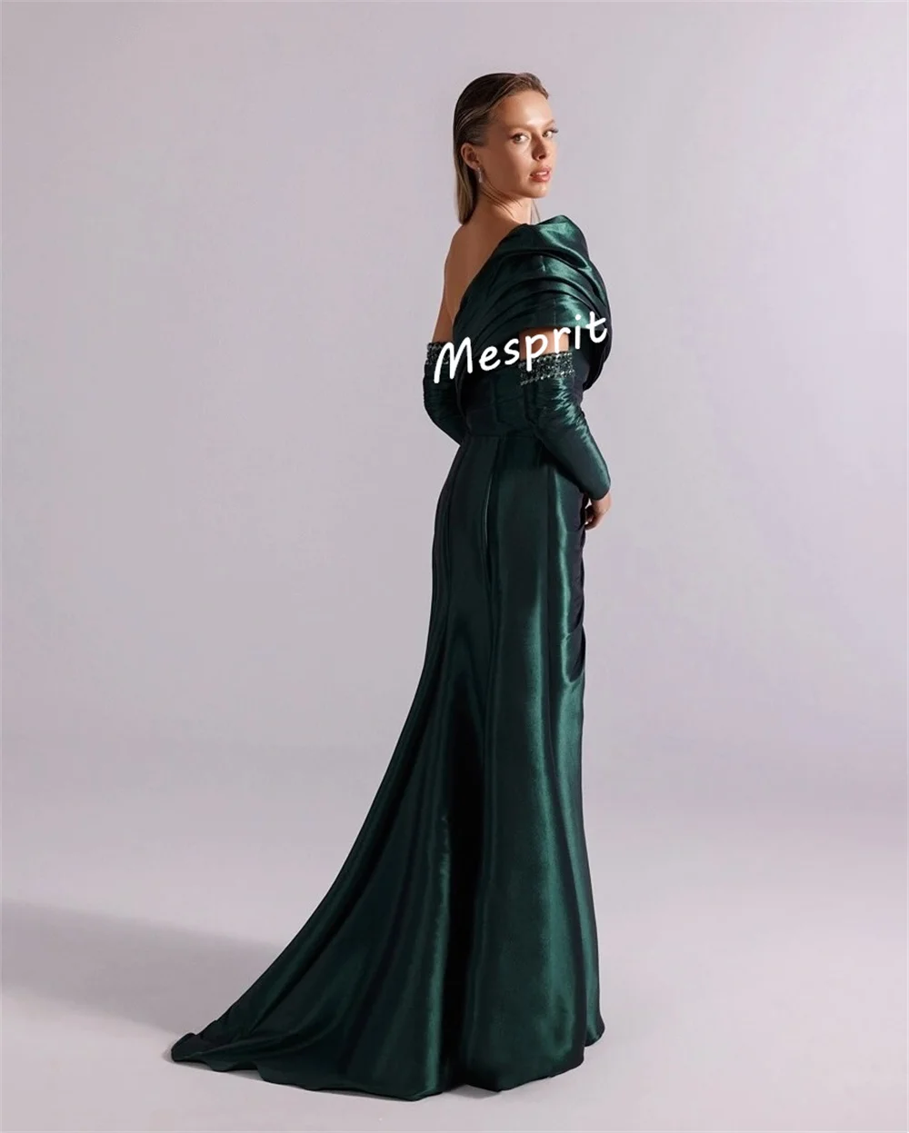 Customized Formal Evening Dress Pleat Glitter One-shoulder Trumpet Long Dresses Bespoke Occasion Charming Party Gown Sexy