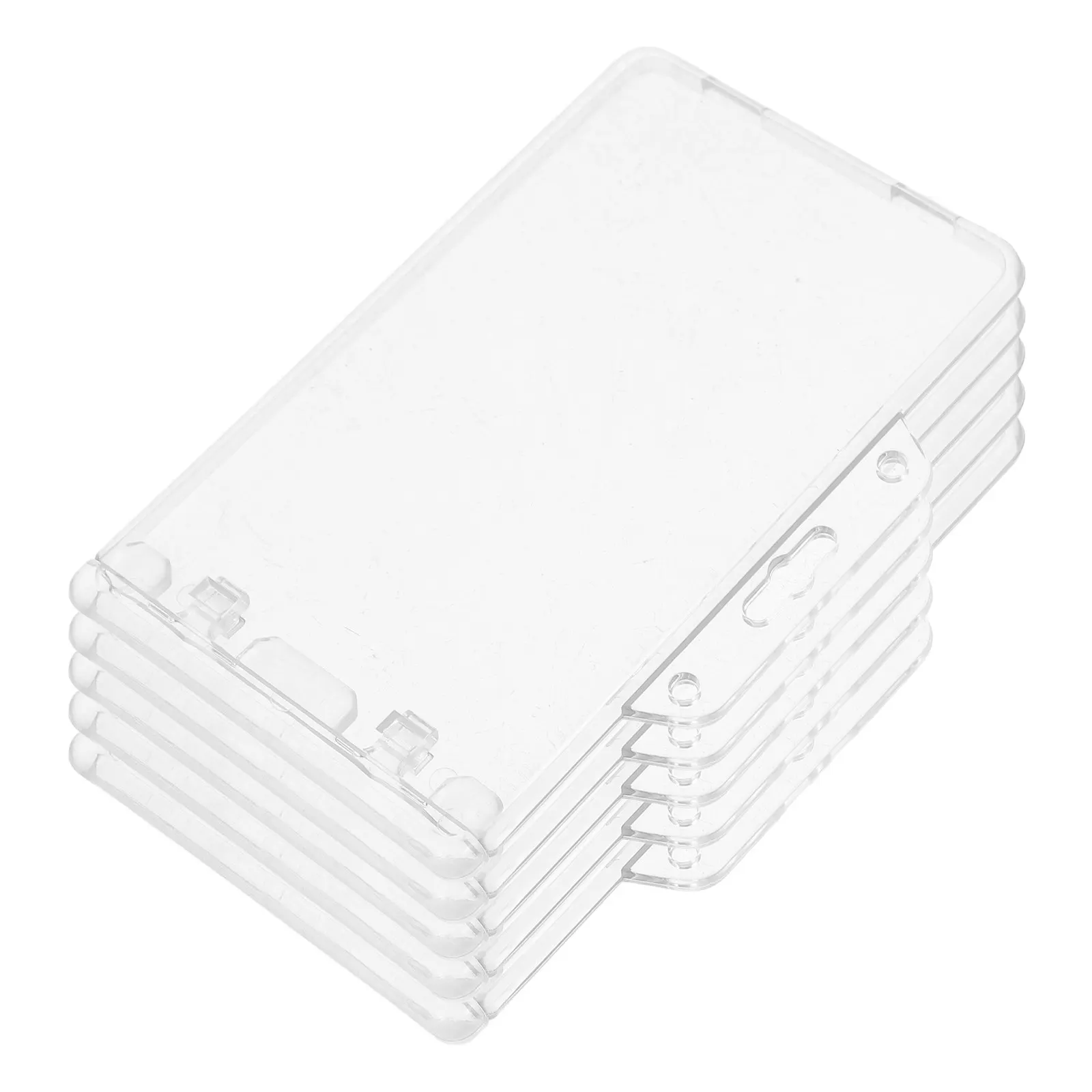 

5 шт. прозрачных горизонтальных держателей для бейджей и ID-карт, для защиты спортивных и коллекционных карт, легкие, износостойкие протекторы для карт