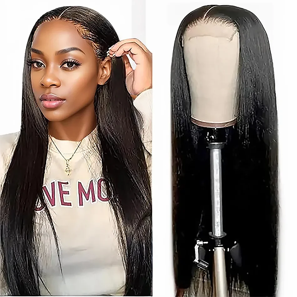 

200 density wigs 30 inch hd transparent straight human hair lace frontal wig 13x6 glueless natural color for women choice sale