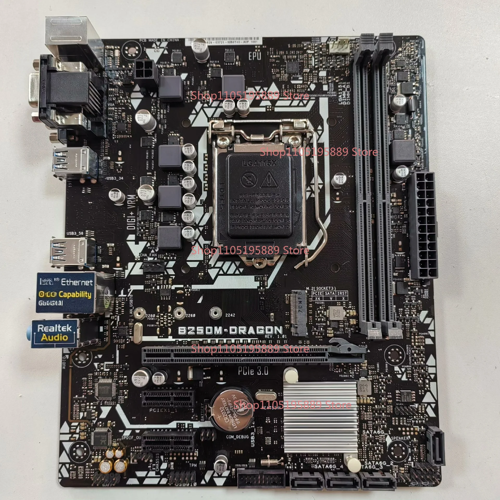 For B250M-DRAGON Use LGA1151 Slot, Support DDR4