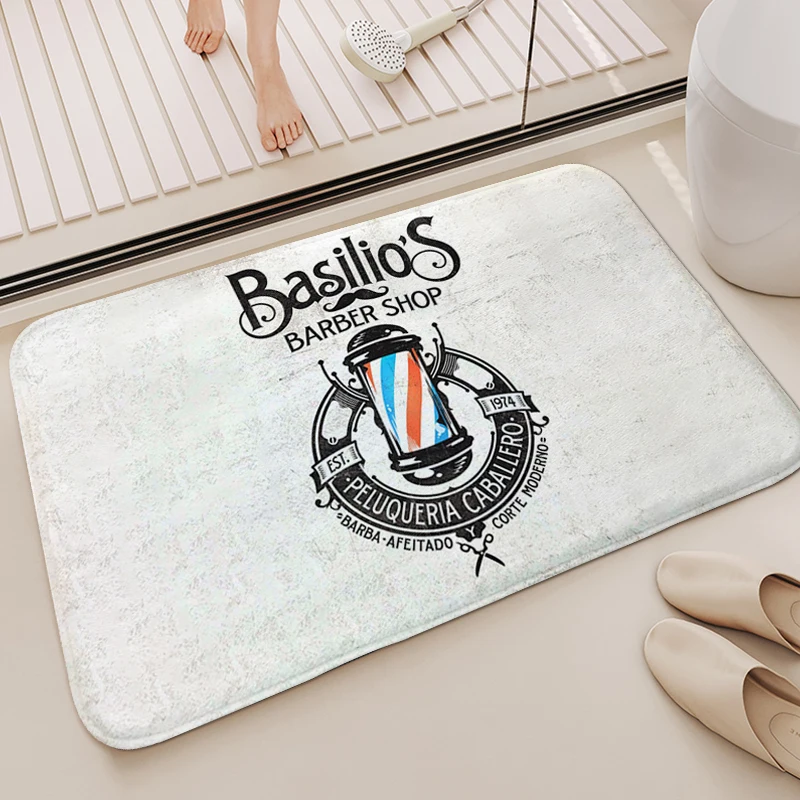 

Veranda Bathroom Rug Barber Shop Aesthetic Carpet Entrance of House Interior Entrance Mat Children's Bedroom Kitchen Floor Rugs
