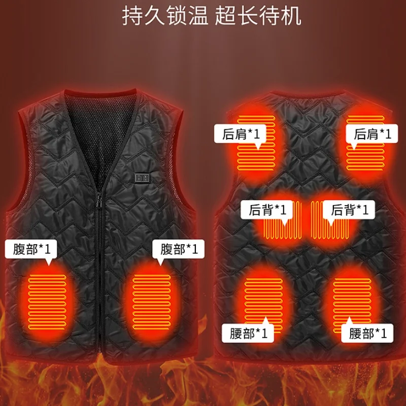 Customizable Smart USB Heated Vest - 8-Zone Dual-Control Thermostatic Heating for All-Weather Warmth