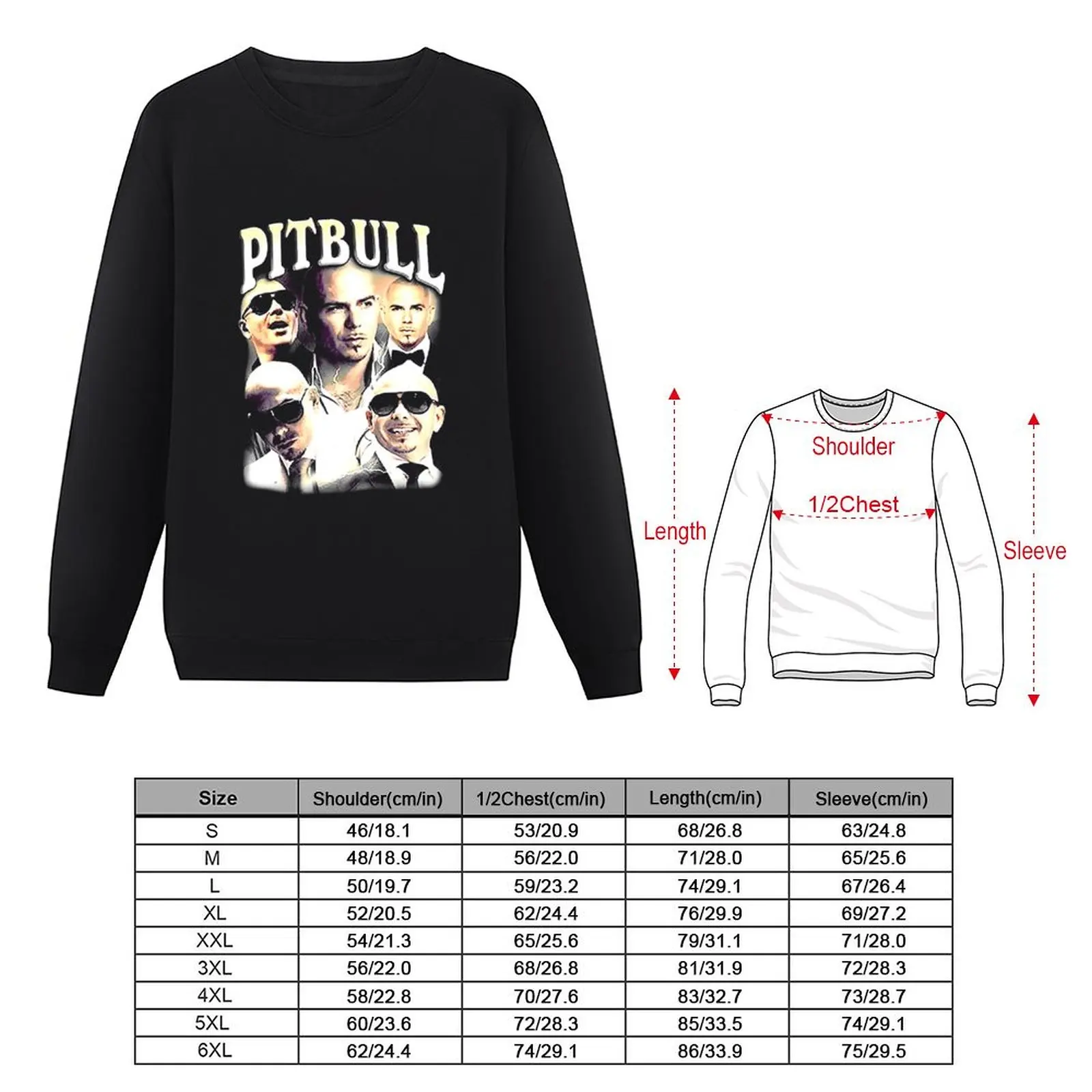 Pitbull Mr.Worldwide Vintage Sweatshirt korean style clothes hooded sweatshirt for men