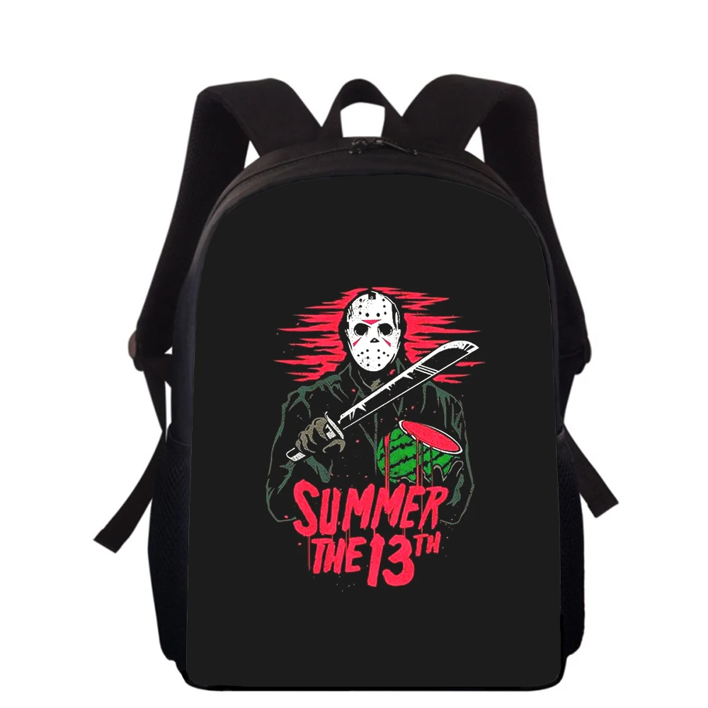 Jason Voorhees 16" 3D Print Kids Backpack Primary School Bags for Boys Girls Back Pack Students School Book Bags