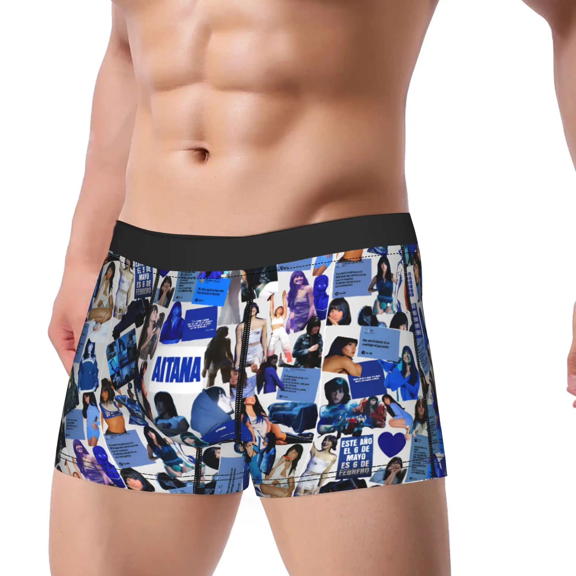 

Men Music Aitana Underwear Humor Boxer Briefs Shorts Panties Male Polyester Underpants Plus Size