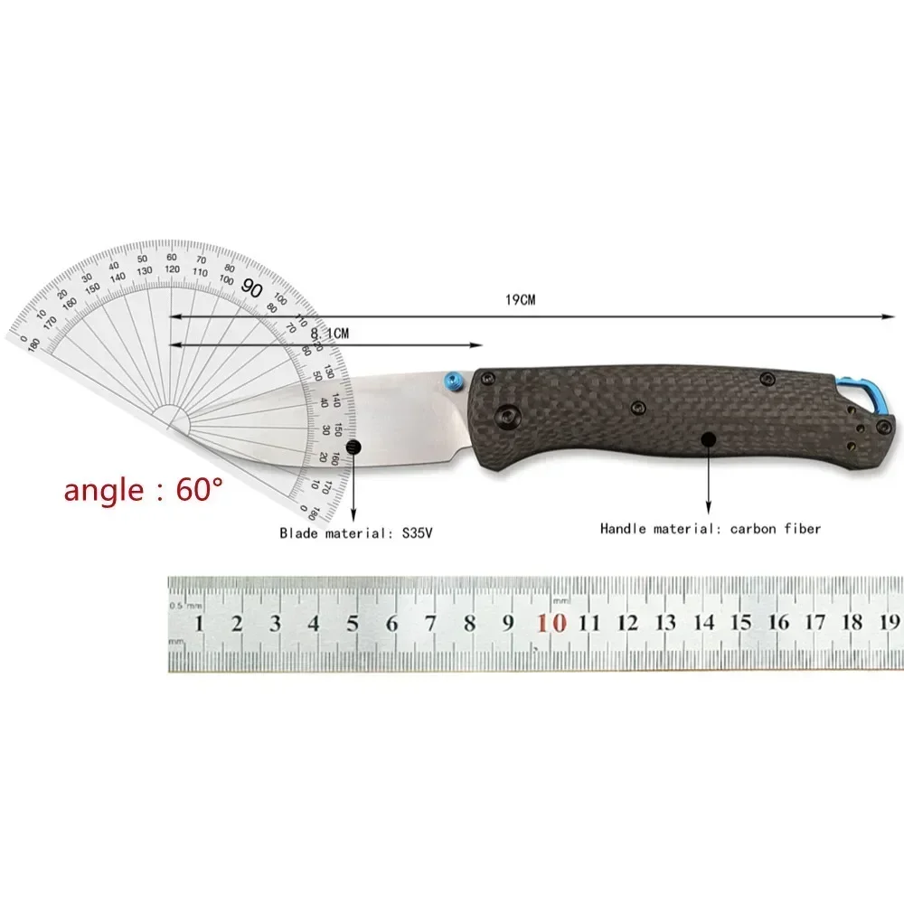 Carbon Fiber Handle BM 535 Bugout Tactical Pocket Folding Knife S35V Steel Blade Outdoor Hunting Camping EDC Multi Tool