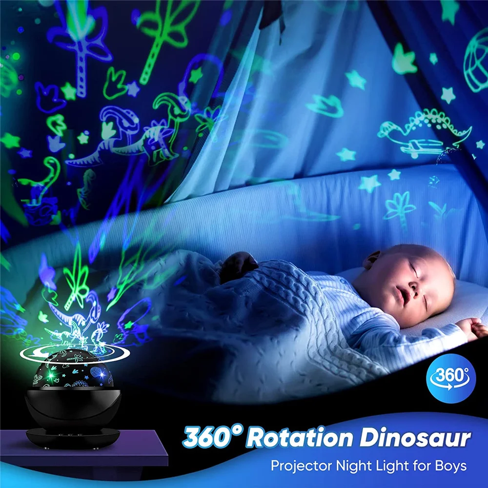 3 in1 Einhorn Nachtlicht projektor 360 ° rotierende Projektor lampe Einhorn/Dinosaurier Geschenk für Mädchen Junge Kinder Schlafzimmer Dekor