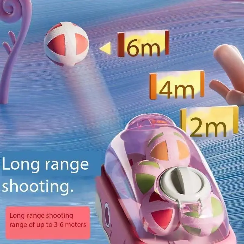 Simpatico cartone animato KidsWhale Pistola a sfera appiccicosa per interni ed esterni Genitore Bambino Tiro interattivo Concorso Puzzle Giocattoli per bambini