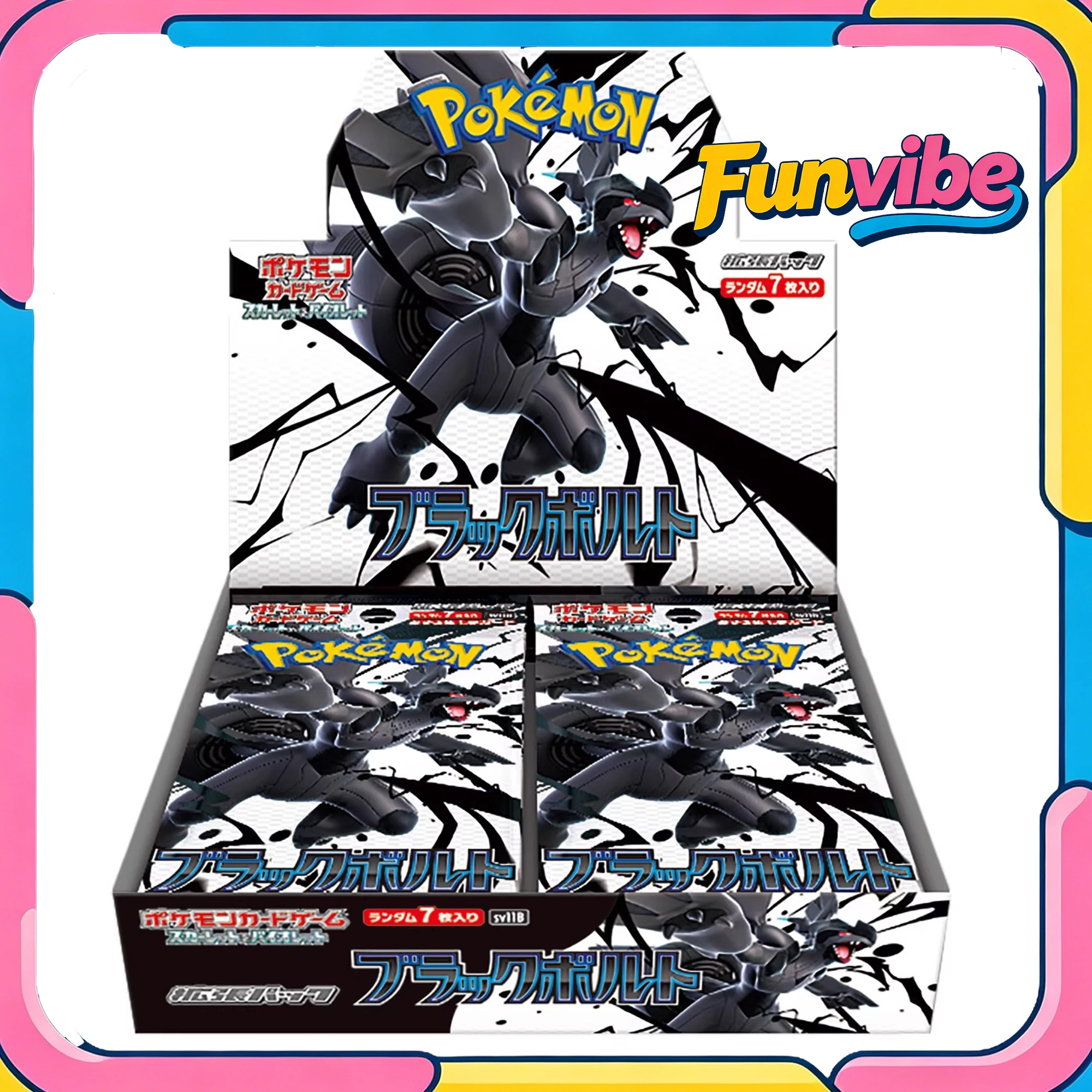 Pokemon Japanese Version TCG SV11B Black Bolt SV11W White Flare Booster Box (20 Pack) Zekrom Reshiram Ex BWR Cards Boy Toys Gift