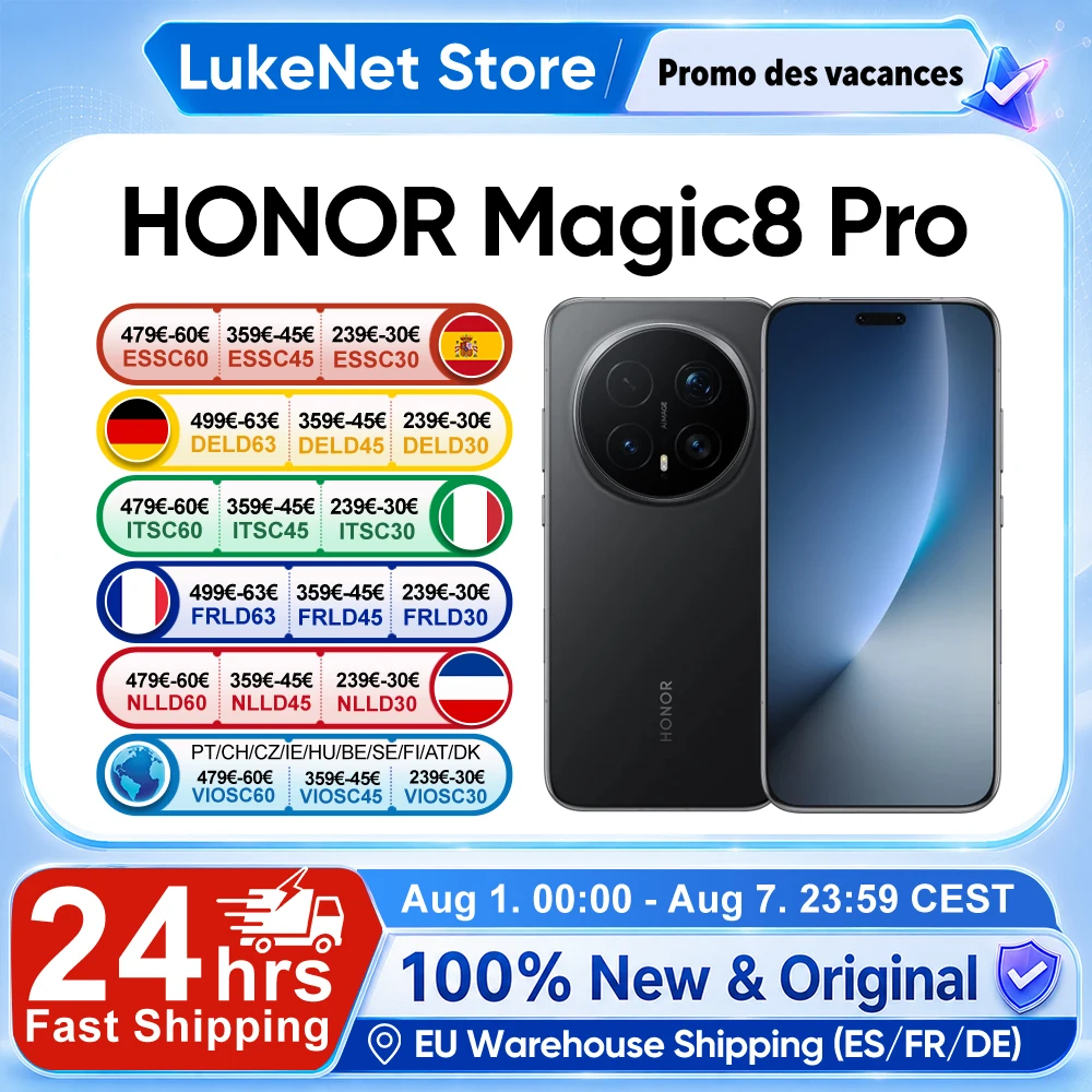 HONOR Magic 8 Pro 5G Versión EU Smartphone Snapdragon 8 Elite Gen 5 200MP AIMAGE 6270mAh 100W 6.71» OLED NFC eSIM Honor