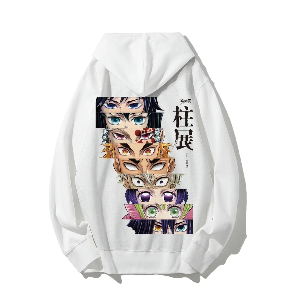 Oversized Vintage Anime Demon Slayer Hoodie Mannen Vrouwen Sweatshirt Trui Streetwear Casual Y2k Kleding Herfst Winter Nieuwe Unisex
