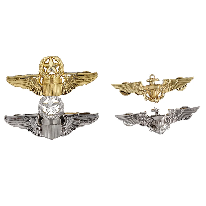 U.S.  Metal Badge Aviation Air Force  Pin Captain Uniform Badge Accessory Eagle Shaped Medal Brooch Pin Souvenir Gifts