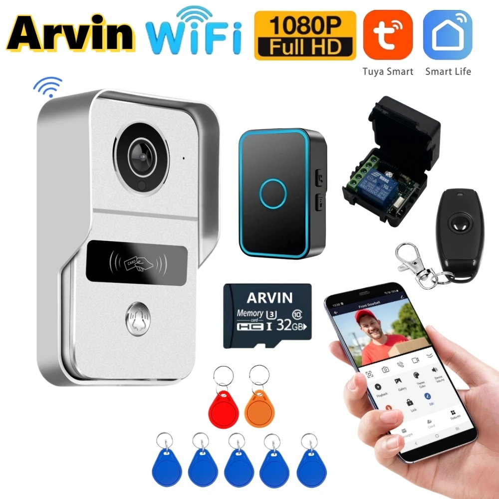 1080P Tuya Smart POE Wireless WIFI Video Intercom Doorbell System Video Entry Phone Security Protection for Home Apartment VIlla