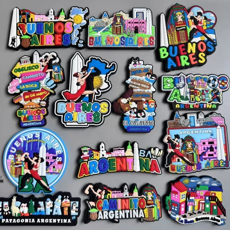 Imanes de nevera de PVC, recuerdos de turismo de ciudad argentina, lugar de nacimiento del Tango, imán de Pvc, regalos para amigos