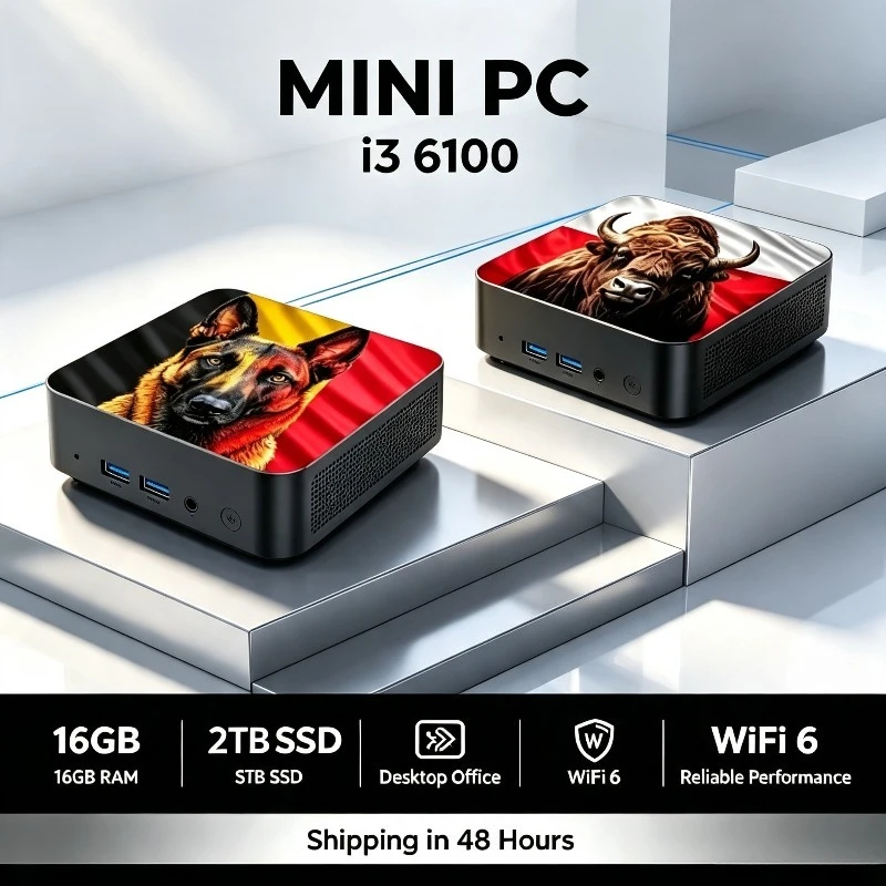 2026 Neuer Mini-PC Intel Core i3 6100 Windows 11 16GB RAM DDR4 2TB SSD WIFI …