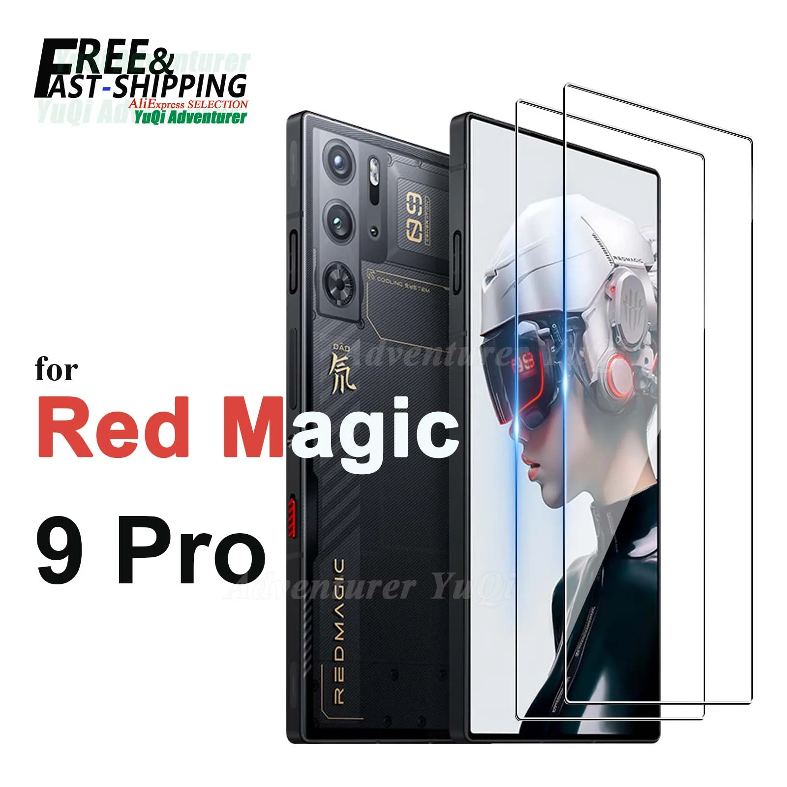 

Screen Protector For nubia Red Magic 9 Pro ZTE, Tempered Glass HD Crystal 9H Anti Scratch Case Friendly High Aluminum