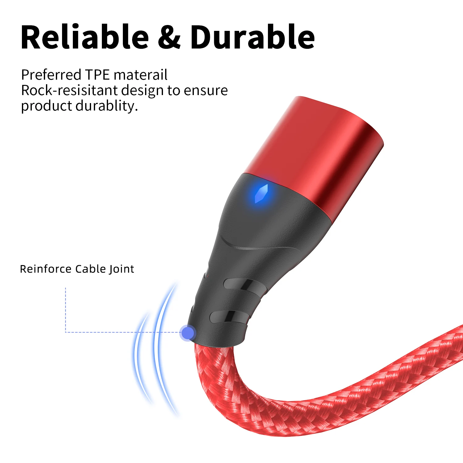 0.5M/1M/2M Magnetic Fast Charging Cable 3A USB Type C Fast Charger Cable USB C Data Cable for Samsung Xiaomi